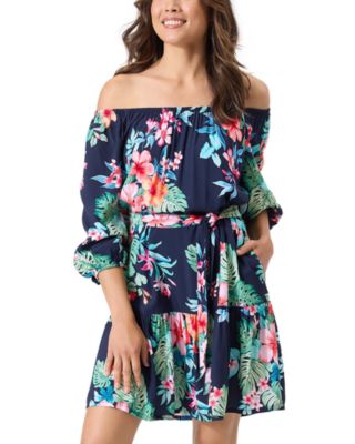 Tommy Bahama - Flora Off The Shoulder Cover Up Dress