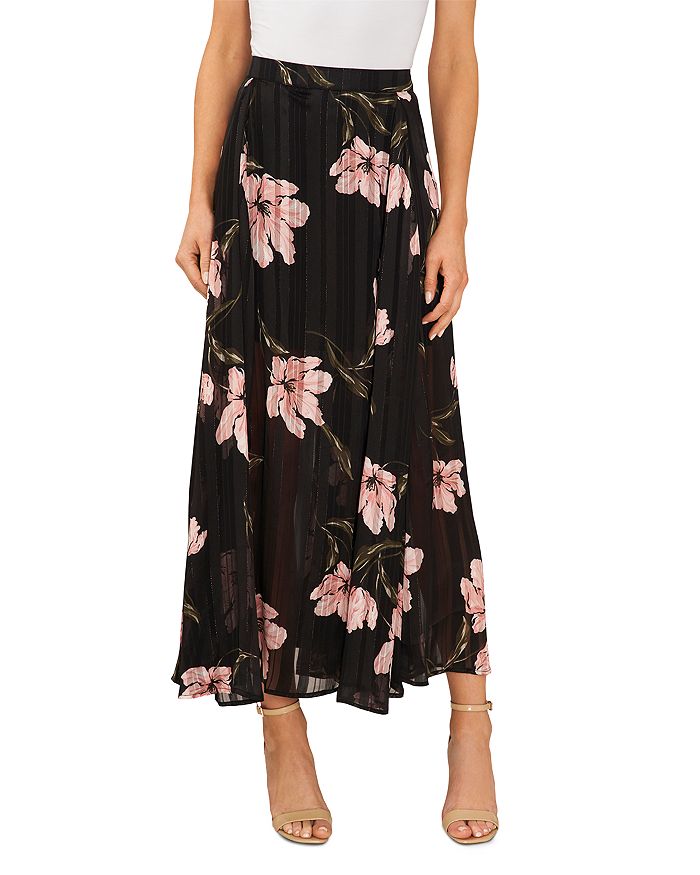 CeCe Pleated Floral Skirt | Bloomingdale's