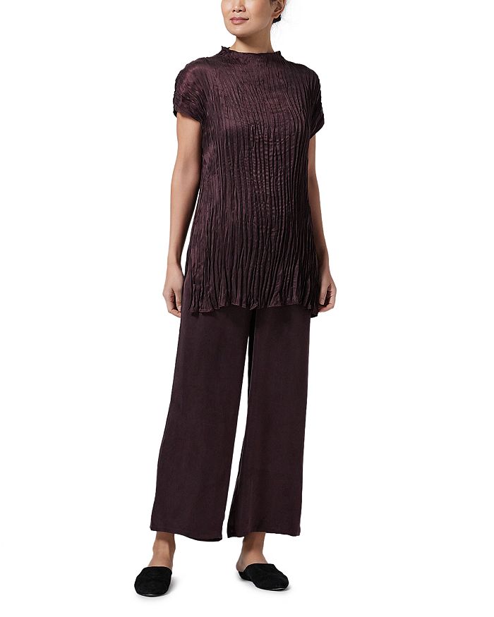 Eileen Fisher Mockneck Three Quarter Textured Tunic Bloomingdale s