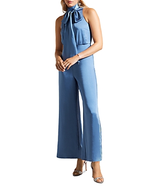 Ted Baker Ambriaa Halter Neck Jumpsuit In Blue