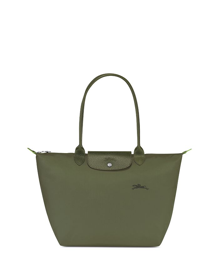 Shop Longchamp Le Pliage Green Large Shoulder Bag
