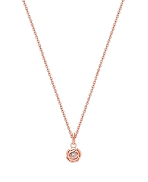 Tiny Blessings Girls' 14k Gold Blushing Rose 13-14 Necklace - Baby, Little Kid, Big Kid In 14k Rose Gold