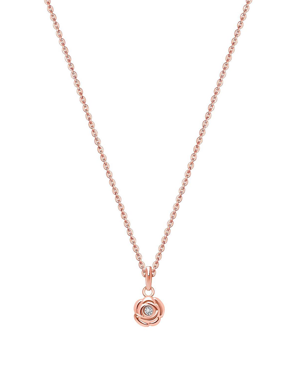 Tiny Blessings Children's 14K Gold Blushing Rose Girls' 12-14 Necklace
