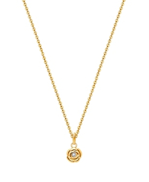 Tiny Blessings Girls' 14k Gold Blushing Rose 13-14 Necklace - Baby, Little Kid, Big Kid In 14k Yellow Gold