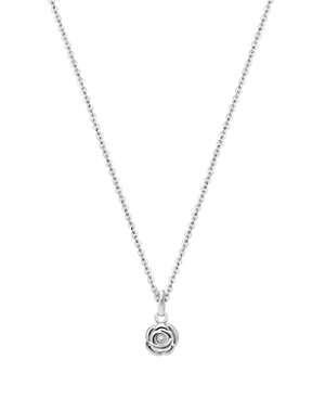 Tiny Blessings Girls' 14k Gold Blushing Rose 13-14 Necklace - Baby, Little Kid, Big Kid In 14k White Gold