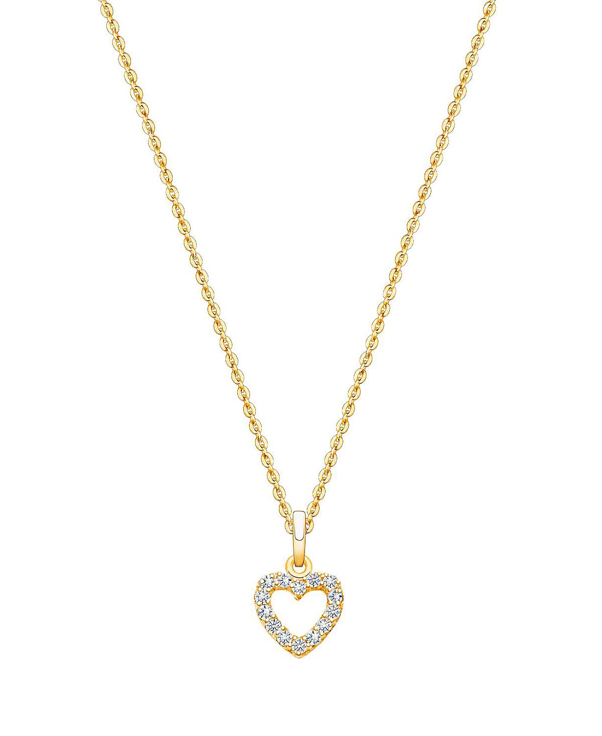 Tiny Blessings Children's 14K Gold Pure Splendor Diamond Heart Girls' 12-14 Necklace