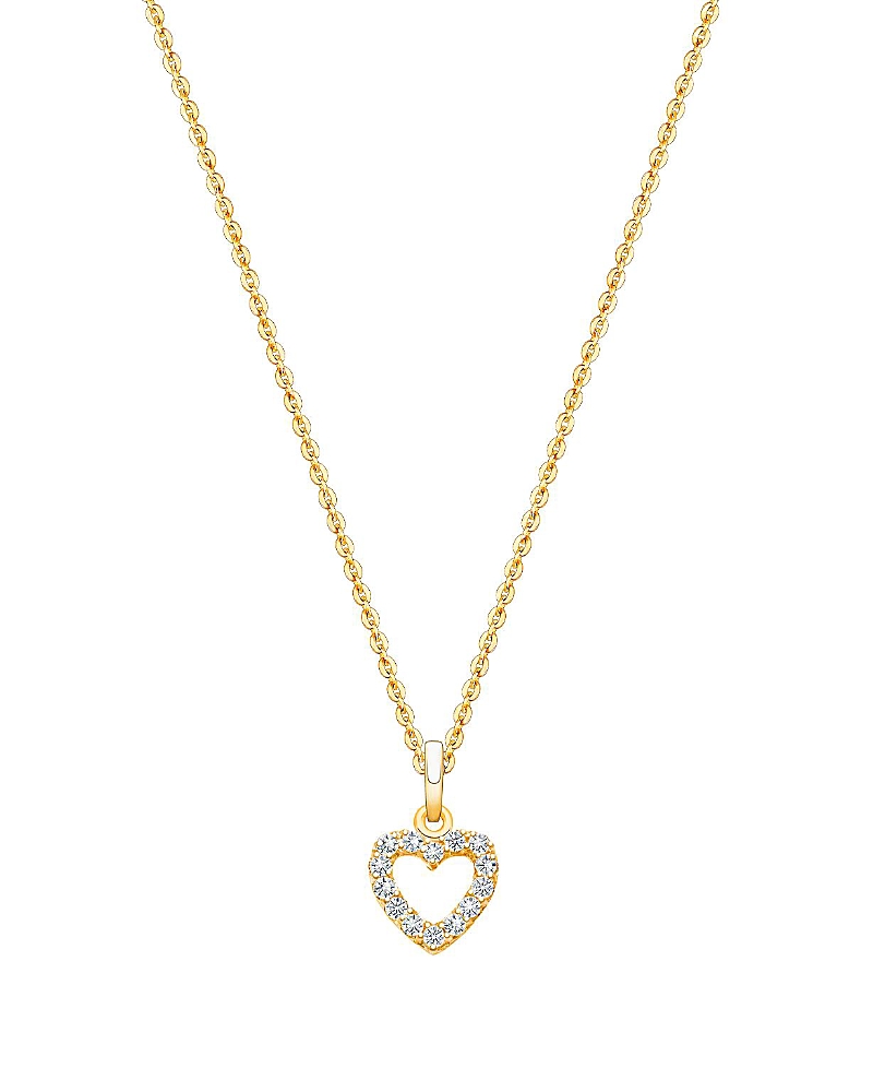 Tiny Blessings Children's 14K Gold Pure Splendor Diamond Heart Girls' 12-14 Necklace