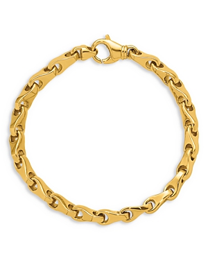 Men's 14K Yellow Gold Fancy Link Bracelet - 100% Exclusive