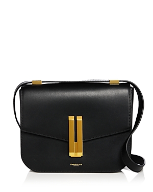 Demellier Vancouver Leather Cross-body Bag In Black/gold