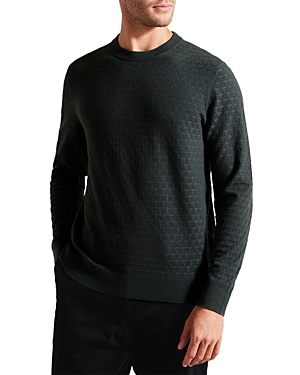 Ted Baker Loung Crewneck Sweater In Green