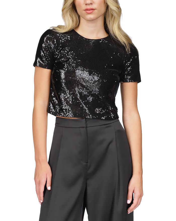 Michael Kors - Sequined Cropped Tee