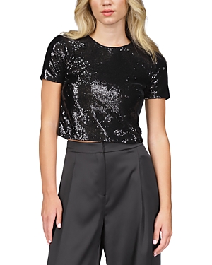 Michael Kors Sequined Cropped Tee