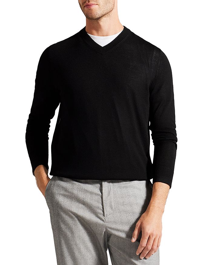 Ted Baker Lambeh Merino Wool V Neck Sweater | Bloomingdale's