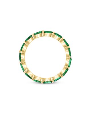 Emerald Eternity Band in 14K Yellow Gold