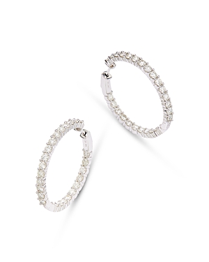 Bloomingdale's Diamond Inside Out Hoop Earrings In 14k White Gold, 5.0 Ct. T.w.