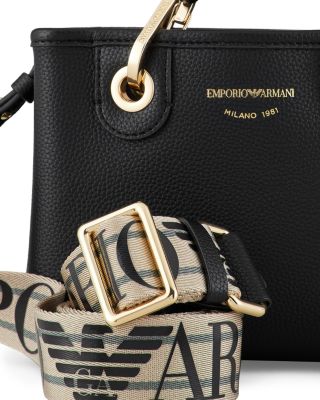 Emporio Armani MyEA Mini Black Shopper Tote Bag | Bloomingdale's