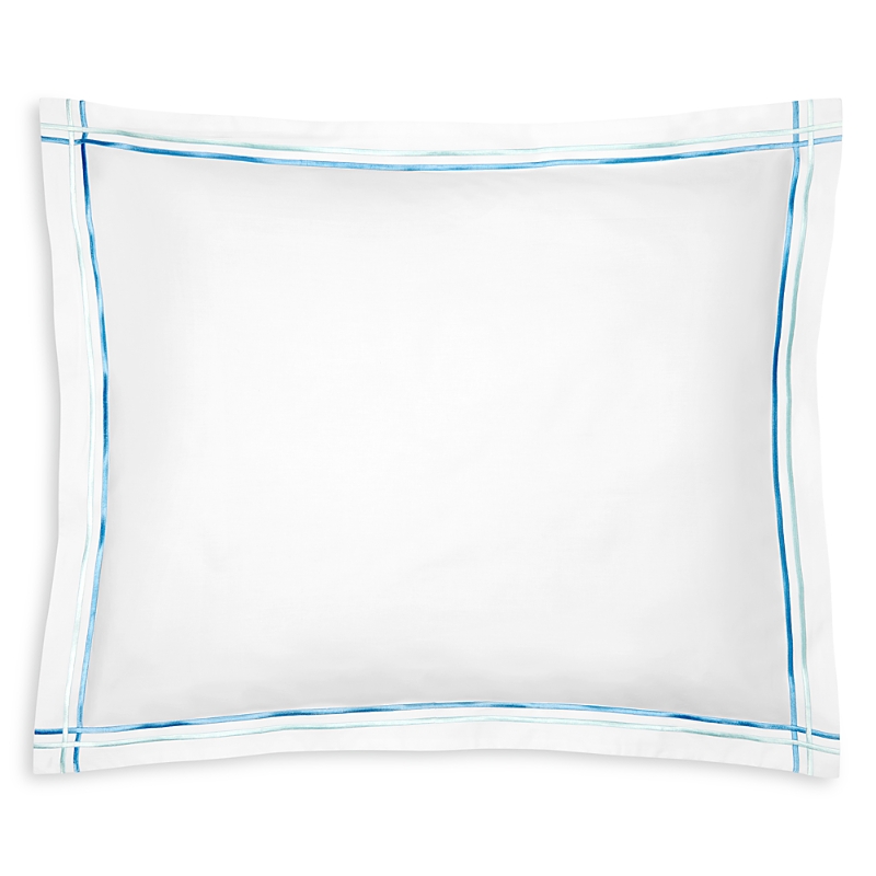 Sferra Tratto Sham, Standard In White/clearwater