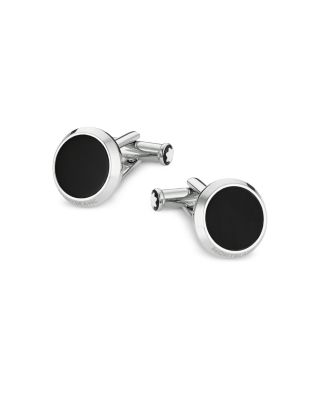 Meisterst&uuml;ck Onyx Inlay Round Cufflinks