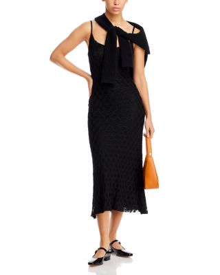 Adoni Floral Mesh Midi Slip Dress