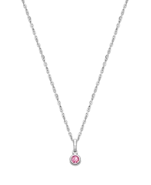 Tiny Blessings Girls' Sterling Silver Birthstone 13-14 Necklace - Baby, Little Kid, Big Kid