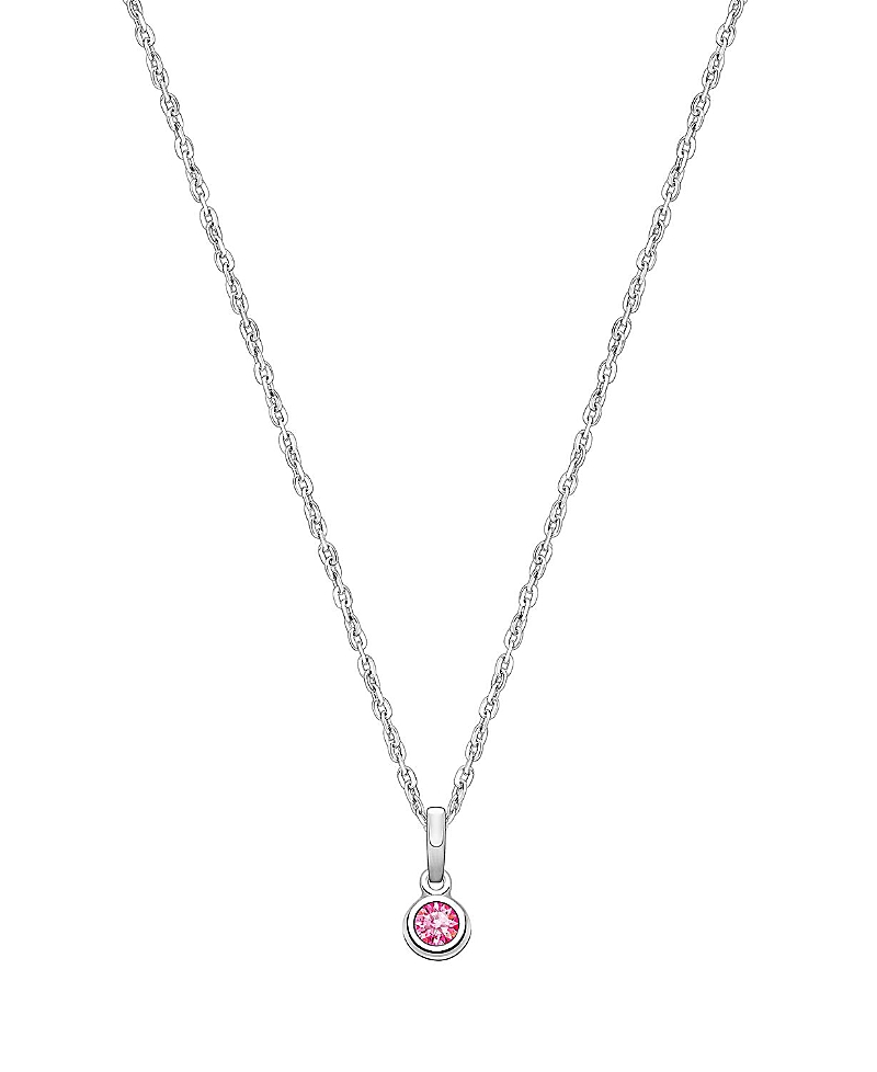 Tiny Blessings Girls' Sterling Silver Tb Birthstone 13-14 Necklace - Children In October