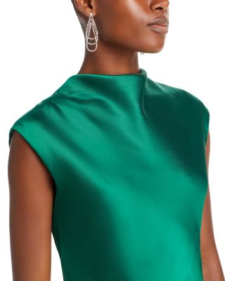 green emerald velvet dress Amsale Long Bridesmaid Dress Imani