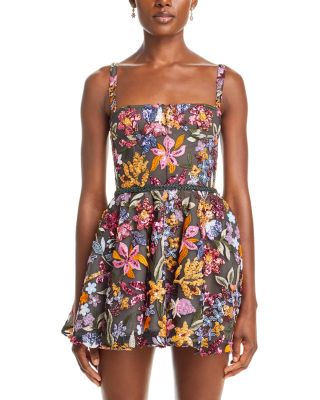 bronx and banco mademoiselle fit & flare dress Bronx and Banco Mademoiselle Floral Sequin Fit-&-Flare Dress