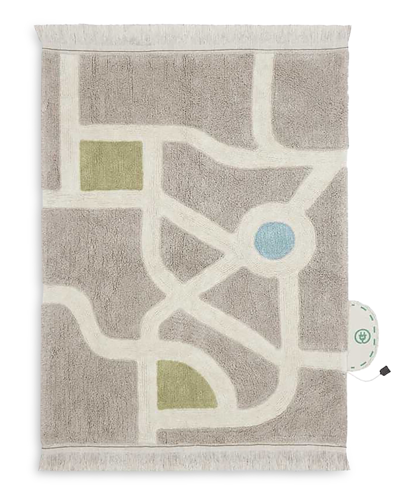 Lorena Canals Washable Play Rug Eco-city In Stone/brown