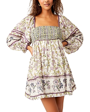 Shop Free People Endless Afternoon Mini Dress In Tea Combo
