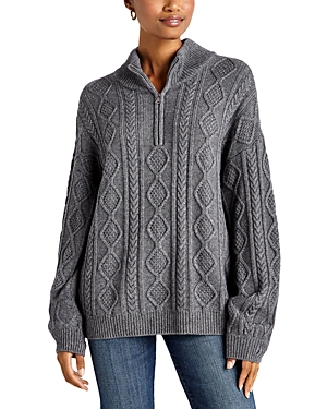 Dakota Cable Knit Half Zip Sweater
