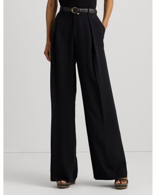 Pleated High Rise Wide Leg Pants