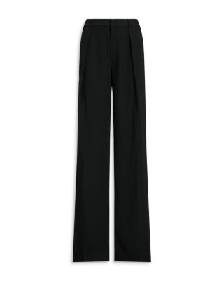Pleated High Rise Wide Leg Pants