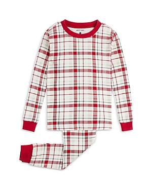 petit lem Unisex Red Plaid Pajama Set - Big Kid