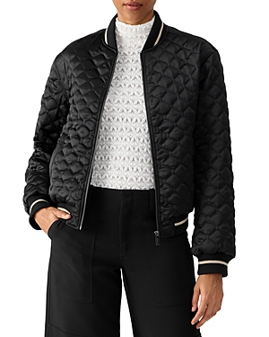 Shop Sanctuary Marilyn Quilted Bomber Jacket In Black