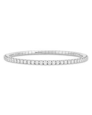 Extensible 18K Gold Diamond Stretch Tennis Bracelet