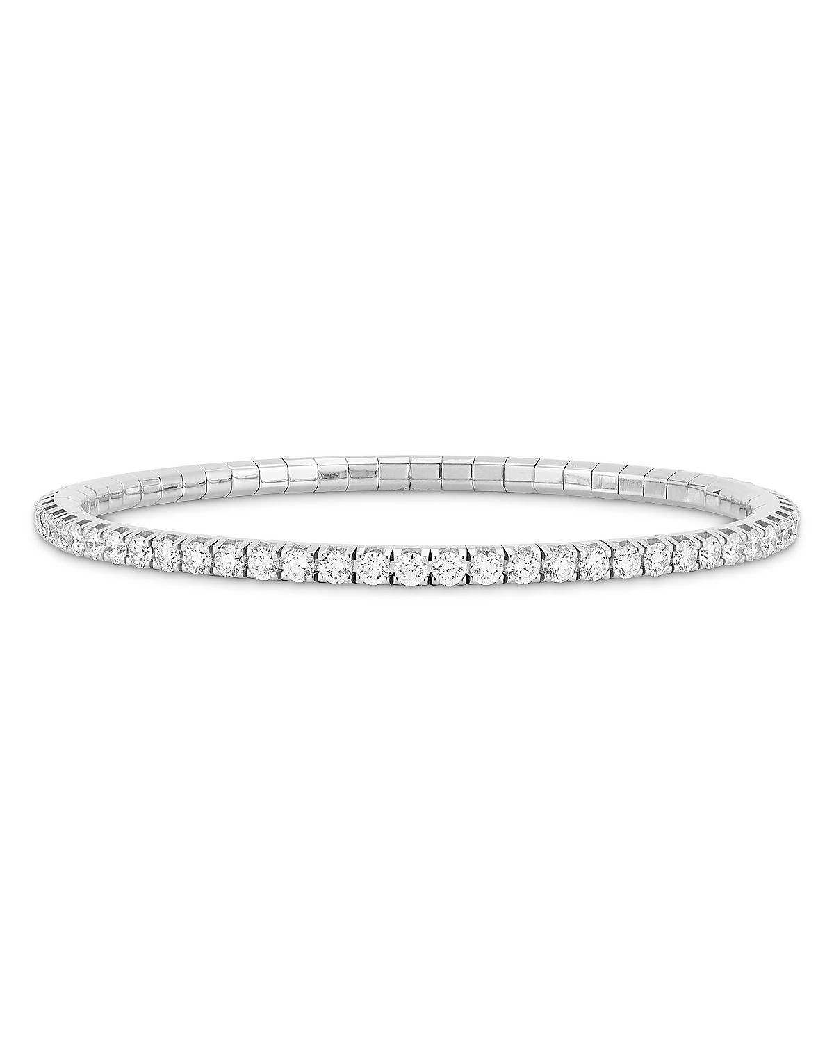 Extensible 18K Gold Diamond Stretch Tennis Bracelet