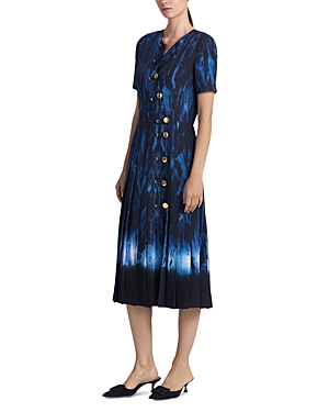 Shop Altuzarra Myrtle Dress In Berry Blue Shibori