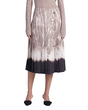 Shop Altuzarra Tullius Pleated Midi Skirt In Balsam Shibori