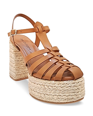 Dee Ocleppo Women's Tulum High Heel Platform Espadrille Fisherman Sandals In Biscotti