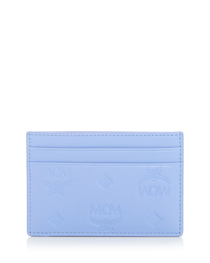 Aren Embossed Monogram Leather Card Case
