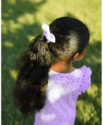 Girls' Lilly Lavender Seersucker Bow Scrunchie - Little Kid, Big Kid