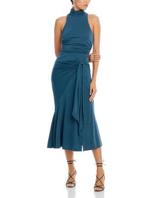 Cinq à Sept - Rori Tie Waist High Neck Midi Dress - Exclusive