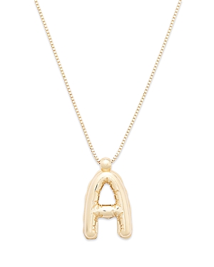 Bloomingdale's Helium Initial Pendant Necklace In 14k Gold, 16-18 In A