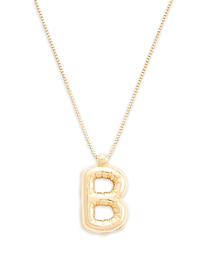 Bloomingdale's Helium Initial Pendant Necklace In 14k Gold, 16-18 In B
