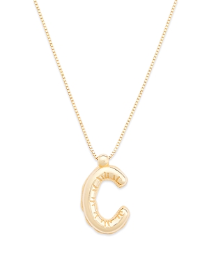 Bloomingdale's Helium Initial Pendant Necklace In 14k Gold, 16-18 In C