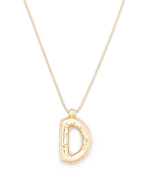 Bloomingdale's Helium Initial Pendant Necklace In 14k Gold, 16-18 In D