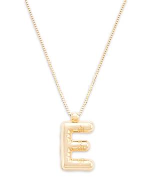 Bloomingdale's Helium Initial Pendant Necklace In 14k Gold, 16-18 In E