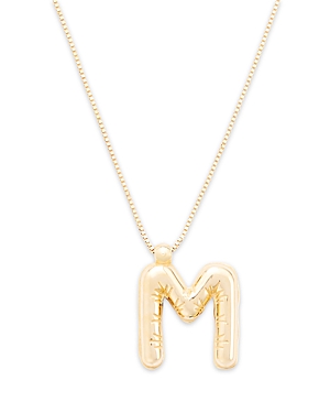Bloomingdale's Helium Initial Pendant Necklace In 14k Gold, 16-18 In M