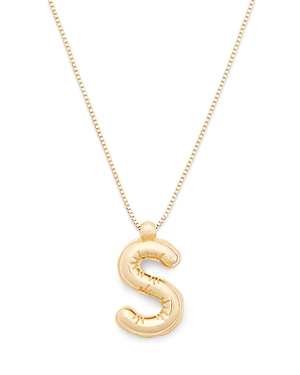 Bloomingdale's Helium Initial Pendant Necklace In 14k Gold, 16-18 In S