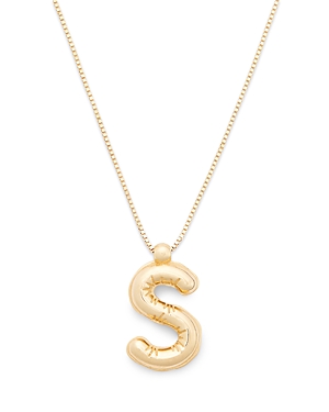 Bloomingdale's Helium Initial Pendant Necklace In 14k Gold, 16-18 In S